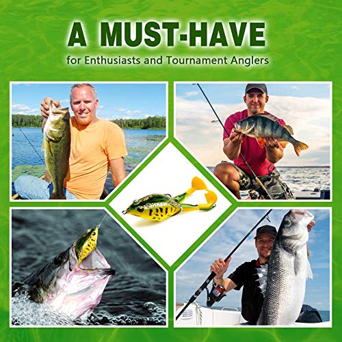 Topwater Frog Lure Bass Trout Fishing Lures Kit Set Realistic Prop Frog Soft Swimbait Floating Bait with Weedless Hooks for Freshwater Saltwater - color: 3-2