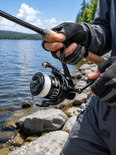 Jenseits Lightweight Spinning Fishing Reel, Sealed Carbon Fiber Up to 20 LB Max Drag, 5+1/6+1BB for Freshwater, 5.2:1 Gear Ratio,CNC Aluminum Spool,1000 Perfect for Ice Fishing, 2000-5000 Series - size: 3000