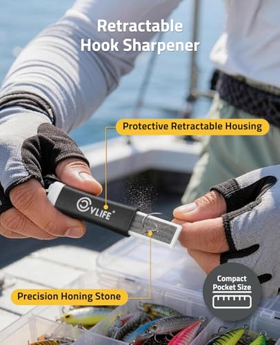 CVLIFE Fishing Pliers, Saltwater Hook Remover Kit, 7.5 Inch Aluminum Split Ring Pliers for Fishing with 17-4 PH Stainless Steel Jaws, Sheath, Tungsten Cutters Hook Sharpener & S-Carabiner - color: Silver