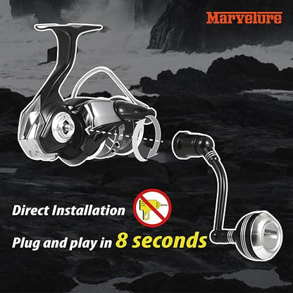 Power Handle Compatible for Daiwa Fuego LT, Ballistic LT, Tatula LT, Exceler LT 1000-4000 Spinning Reel Replacement Handle - size: For Tatula LT / Exceler LT 1000-4000, style: Classic