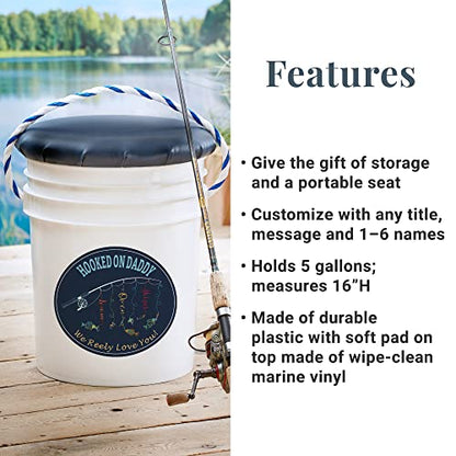 Let's Make Memories Custom Fishing Pail-for Him - size: Adult, style: Fan Club