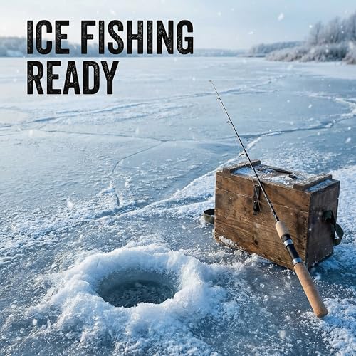 Ice Fishing Rod with Fishing Rod Blanks Portable Jig Pole | ice fishing rod blanks with durable material, portable design for anglers, ideal for winter fishing, lakes and outdoor trips.