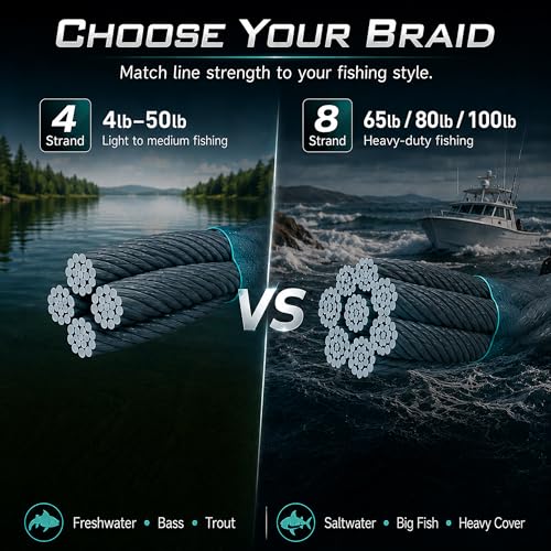 Thinner Braided Fishing Line, Ultra-Strong Abrasion Resistant Zero Stretch Braided Line, 4&8 Strand - color: Ocean Blue, size: X4-4lb-328yds-0.05mm