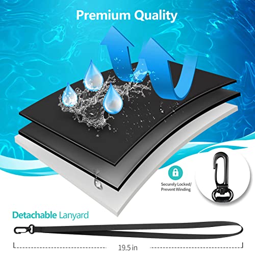 100 Pack 8.5“ Waterproof Cell Phone Pouch - Underwater Dry Bag Case Lanyard - Water Proof Clear Holder Protector for iPhone 17 16 15 Pro Max Plus Samsung Galaxy S25 S24 Ultra Note for Beach Swimming - color: 100 Pack Black
