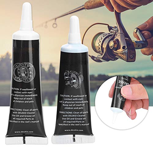 Fishing Reel Oil, Fishing Reel Grease, for Spinning Reel Lowprofile Reel (Black)
