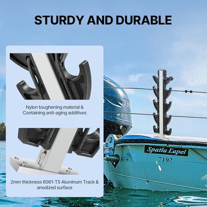 Fishing Rod Holder for Boat, Crappie Rod Holder for Transportation & Storage，Heavy Duty Angler Accessory for Fishing Boat & Pontoon boat (8 Rod) - style: 8 Rod Holder