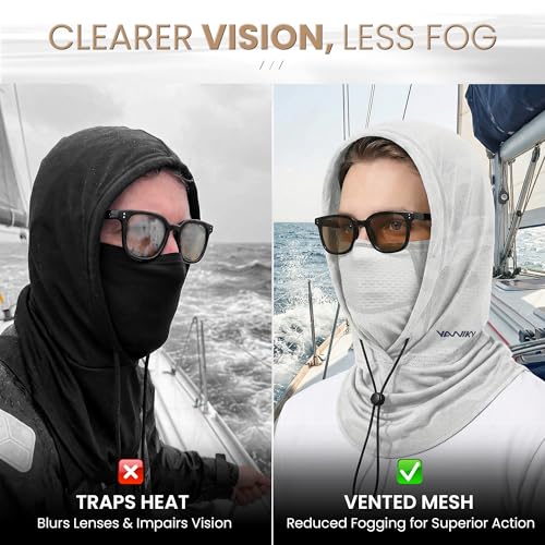 YANIKY Summer Cooling Balaclava with Breathable Holes, Sun UV Protection Face Mask for Running, Cycling, Fishing, Men & Women - color: 3-pack: Black, White, Blue