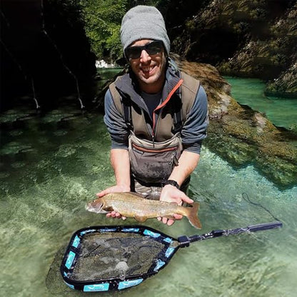 PLUSINNO Fishing Backpack with Fishing Gear Fish Net & Rod Holders Tackle Box, 42L Large Water-resistant Tackle Bag Store - color: Black Camouflage With Net