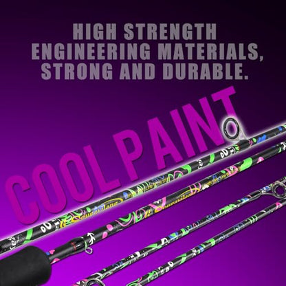 Sougayilang Fishing Rod, 2-Piece Graphite Composite Blank/Fiber Glass Spinning & Casting Rod with EVA Grip, Smooth Transition Fishing Pole - size: 6'0", style: Graphite Blank - Casting Rod
