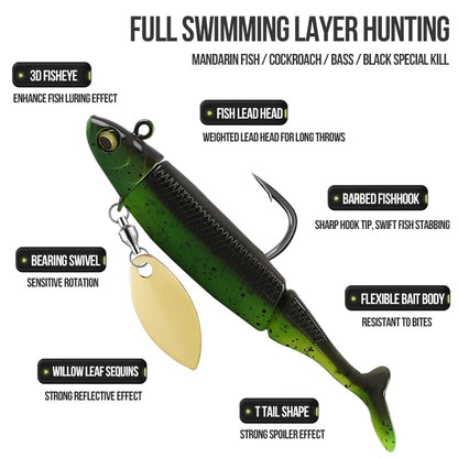 Soft Fishing Lure Set - size: 6PCS