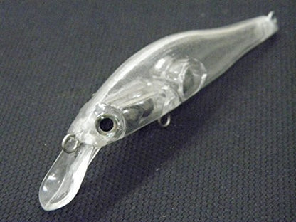 10 Blank Unpainted Minnow Crankbait Topwater Lipless Jerkbait Fishing Lures V3 - color: UPM431P10