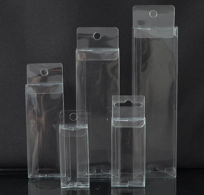 20 pcs Clear Plastic Hard Bait Storage Boxes with Header Cards 3 Sizes (9.5cm, 13cm, 15cm) for Lure Packaging, Tackle Organization & Fishing Displayv - size: M#13cm/5.1in 20pcs