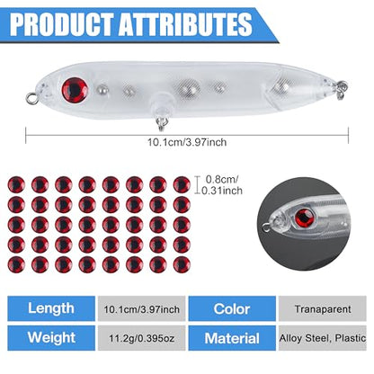 Demon Dragon Catfish Floats Catfishing Rattling Line Float Lure for Catfishing Spook Rattle/Float Peg Floats for Santee Rig Catfish Rig Fishing 10/20 Pack Clear Unpainted Blank - style: 10pack-4inch