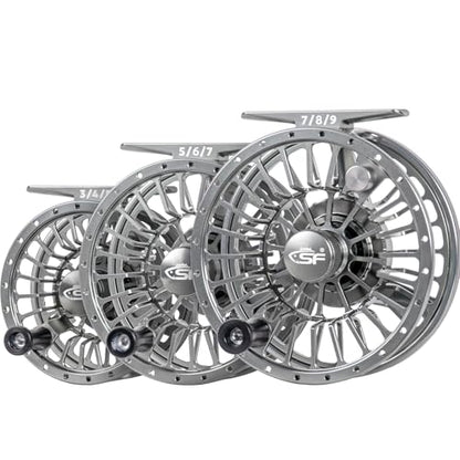 SF Premium SF005 Fly Fishing Reel Aircraft-Grade Aluminum 3/4/5, 5/6/7, 7/8/9 WT Dust-Proof Sealed Drag Free Reel Case Perfect for Trout & Bass - size: 5/6/7wt