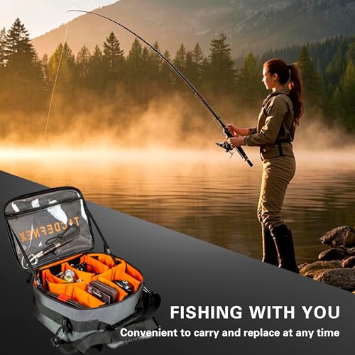 Waterproof Fishing Reel Case with 8 Shockproof Compartments – Portable Tackle Organizer for Spinning, Baitcasting, Spincast & Fly Reels Holds more than 10 Reels