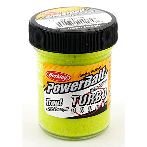 Berkley PowerBait Trout Fishing Dough Bait - color: Chartreuse - Glitter