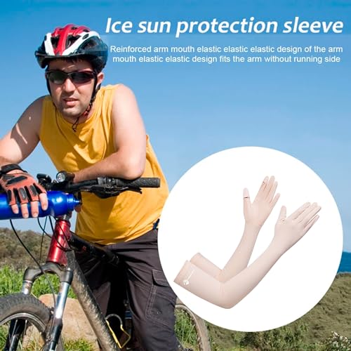 Summer-UV-Sun-Protection Gloves Outdoor Long Arm Driving-Gloves for Women - color: Pink