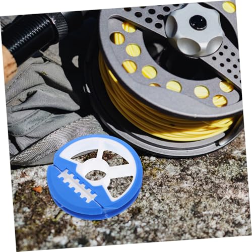 Silicone Fishing Line Bobbin Spools 6-Sided and 8-Sided Colorful Rubber Fishing Tackle Storage Box with Holder Random Color