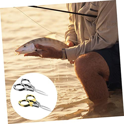 2pcs Fishing Scissors Fish Use Scissors Heavy Duty Line Cutter Fishing Accessory