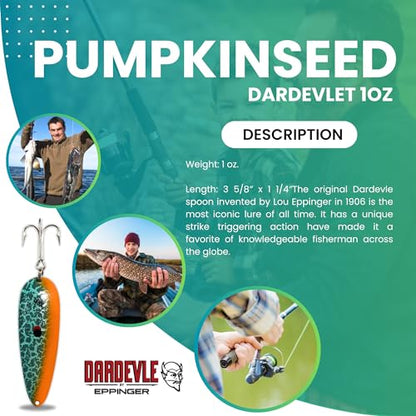 Dardevle Nickel Back 1 oz Fishing Spoons - color: Pumpkinseed