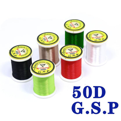 Fly Tying Thread 6 Colors 50D GSP High Tensile 12/0 Tying Thread Fly Tying Materials