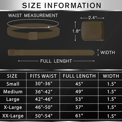 TECEUM Tactical Belt – Heavy-Duty & Quick Release – Military, Work, Rigger, Duty & Utility Belt for Men - color: Buckle 2 - Brown, style: Medium-for Waist 36"-42" (Length 49")