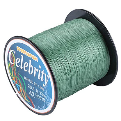 ANGRYFISH 4 Strands Super Strong Braided Fishing Line- Less Expensive -Zero Stretch -Small Diameter-Suitable for Novice Fishermen | Purple/Blue/Yellow/Green, Abrasion Resistant, Zero Stretch, Small Diameter, Less Expensive, Suitable for Novice Fishermen -