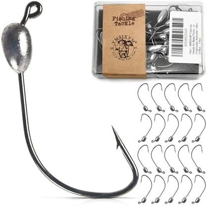 30/20/10 Pcs Tube Jig Heads for Bass Fishing, Tube Bait Worm Hooks rigs for Freshwater Saltwater, 5/16oz, 1/4oz, 3/16oz, 1/8oz - color: A3-1/8oz, 20 Pcs