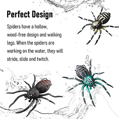 Sumind 4 Pieces Spider Lures Fishing Bass Spider Lure Freshwater Fishing Lures for Bass 1.9 Inch Length Weigh 0.2 oz - color: Colorful