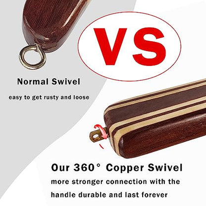 Aventik Fly Fishing Landing Net for Trout Soft Rubber Ghost Mesh Catch and Release Wooden Frame Lightweight and Tangle-Free - style: Fishtail Hand Round Head