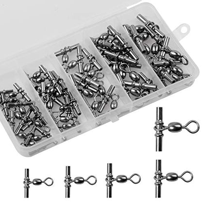 AGOOL Fishing Sleeves Swivels 3 Way Swivel Cross Line Crane Swivel Heavy Duty Brass Triple Swivels for Deep Drop Rigs Saltwater Fishing Tackle Accessories