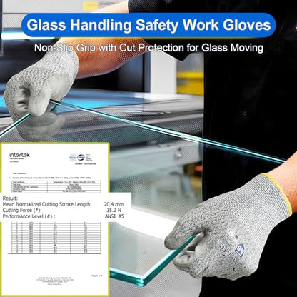 Dowellife Cut Resistant Work Gloves for Men & Women - ANSI A5 & EN388 Level 4, Breathable PU Coated, Grey Non-Marking - for Gardening, Fishing, Automotive, Construction, Wood Carving (Small, Grey) - size: Small (Pack of 1)