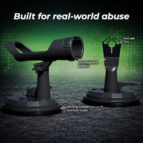 SnapMount S - Suction Cup Fishing Rod Holder for Car - Roof Rack Mount for SUV, Cars & Trucks - Fishing Pole & Fly Rod Holder for Car