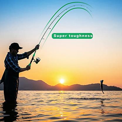 Telescopic Fishing Pole Reel Combo Ultralight Fishing Rod Spinning Reel with Tackle Bag All-in-One Fishing Accessories Fishing Gear Gifts Kit for Kids Adults Youth Beginner Saltwater Freshwater - color: Green-6.89ft