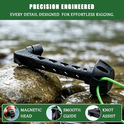 Magnetic Fly Threader, Fly Tying Tool, Even in Harsh Conditions, The Hook Can Be Easily Threaded, Fishing Accessories, Easy-to-Install Fishing Accessories for Small Flies, Magnetic Lifting Tools