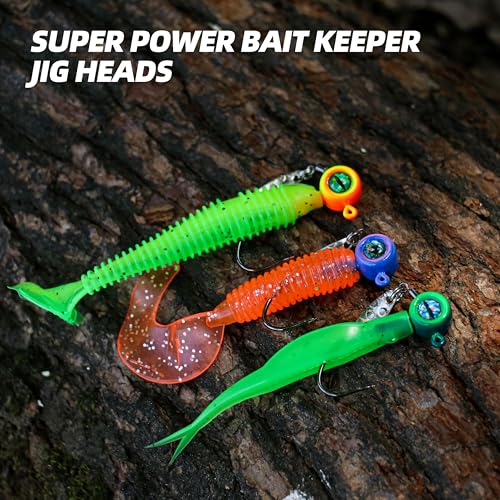 Spinner Blade Jig Heads, 20pcs Fishing Jig Hooks with Sharp Barb, 4 Size Options, for Saltwater and Freshwater Fishing - size: 1/16 oz