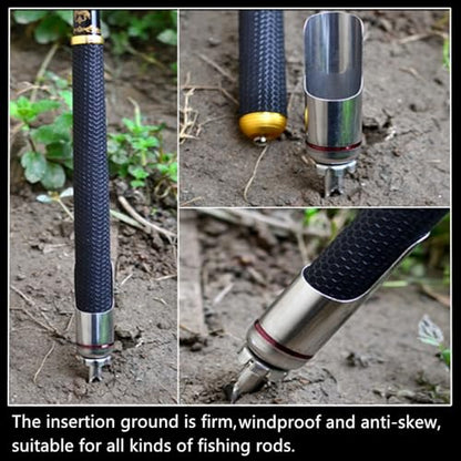2Pack – Portable & Detachable Folding Fishing Rod Pole Holder,Firmer Stainless Steel Ground Support Stand Universal Fit