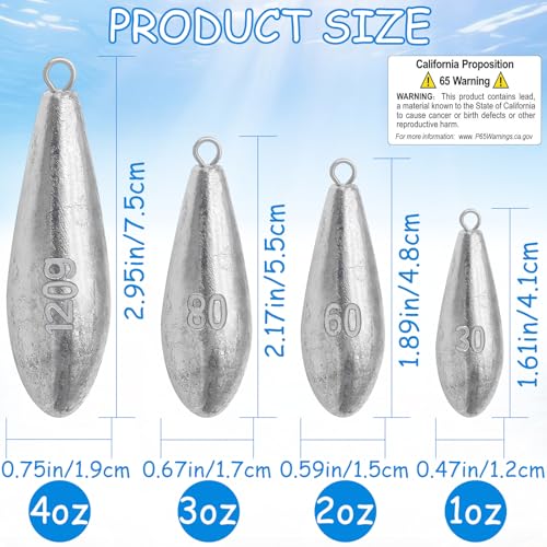 Fishing Weights Sinkers Bank Fishing Lead Sinkers | Bullet Fishing Weights Ocean Saltwater Surf Fishing Gear Fishing Assortment 1oz 2oz 3oz 4oz - style: 3oz-5pcs