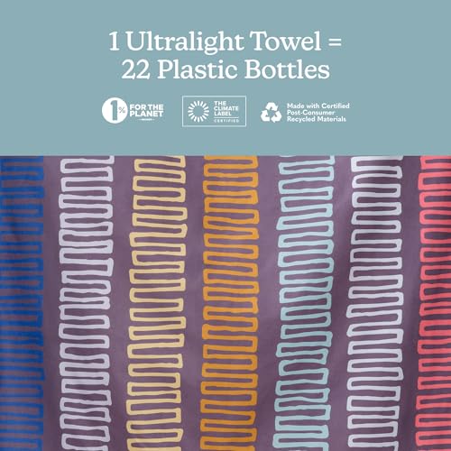 Nomadix Ultralight Towel - Quick Dry & Super Lightweight - Perfect As A Pack Towel to Save On Space - Made with Recycled Materials - Switchback Multi - 30x54 - color: Switchback Multi