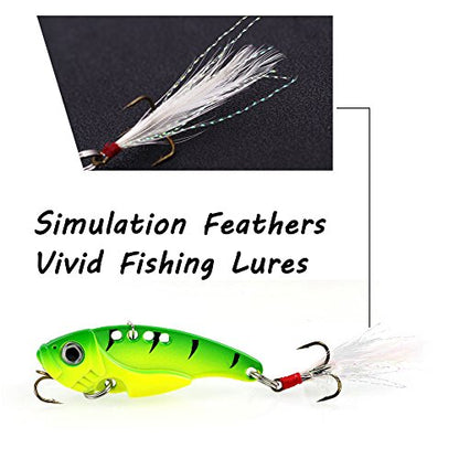 Sougayilang Spinner Spoon Blade Swimbait Freshwater Saltwater Fishing Tackle Lures and Baits-4pcs