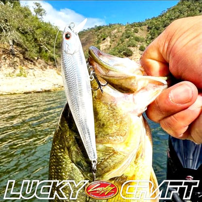 LUCKY CRAFT Pointer 100SR, Jerkbait Side by Side Action Wobbling Freshwater Lake Bass Fishing Bait - color: 335 Sexy Mama