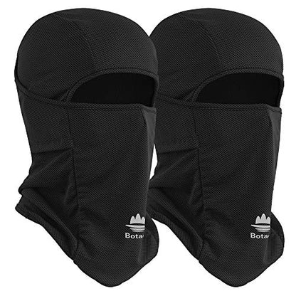 Balaclava Ski Mask, Sun UV Protection Breathable Full Head Face Mask for Men Women Skiing Cycling - color: 2 Packs - Black