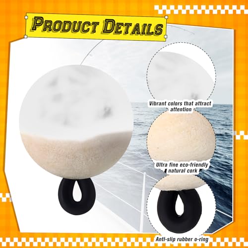 9 Pcs Fly Fishing Strike Indicators for Trout Neon Fishing Bobbers Floats - size: X-Small, style: White