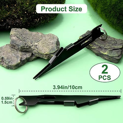 HINZIC 2 Pack Fast Knot Tyer for Fishing Line, Stainless Steel Quick Fly Nail Knot Tying Tool Equipment for Fishing Hooks Lures Ties