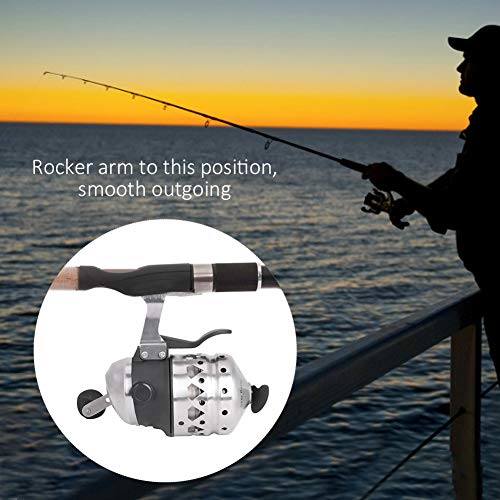 Fishing Reel with Hand Brake, Fishing Winding Displacement Line Reel for Fish Wheel Accessory