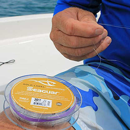 Seaguar Gold Label Fresh & Saltwater Fishing Leader Line, 100% Fluorocarbon - size: 25lb/50yds