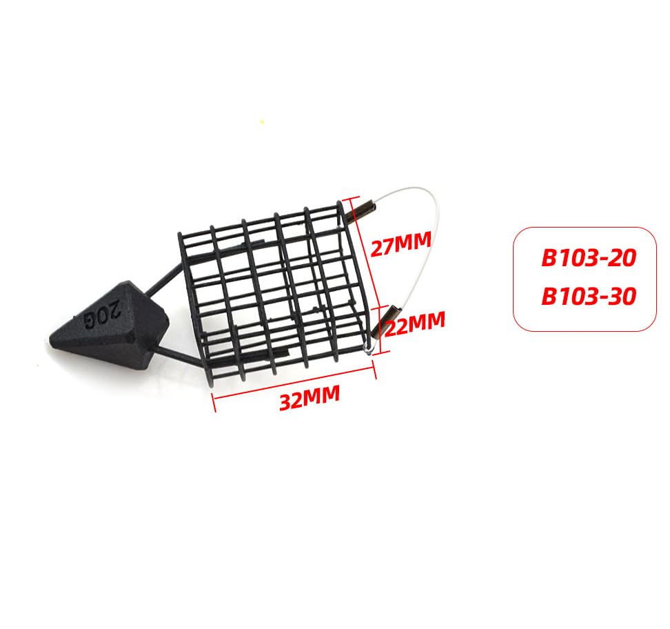 Pack of 5 3/4oz Feeder Fishing Lure Basket Holder Fishing Bait Cage for Outdoor Camping