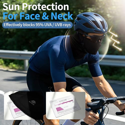 Balaclava Ski Mask, Sun UV Protection Breathable Full Head Face Mask for Men Women Skiing Cycling - color: 2 Packs - Black