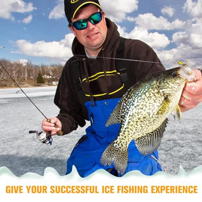 Dovesun Fishing Kit Ice Fishing Jigs Ice Fishing Lures Walleye Fishing Lures Crappie Jigs 135pcs/58pcs/45pcs/34pcs/30pcs/8pcs - color: B-Ice fishing jigs 45pcs