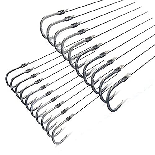 Dyxssm Small Fishing Hooks with Line, Tiny Fishing Hook on Nylon Line (Pack of 20) - size: 6#